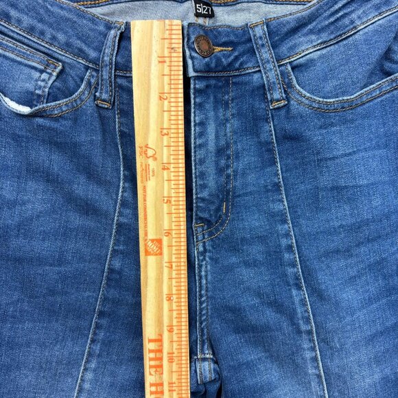 Judy Blue Super Flare Raw Hem Jeans Medium Wash JB88204 Women’s Size 5/27 - Picture 8 of 11